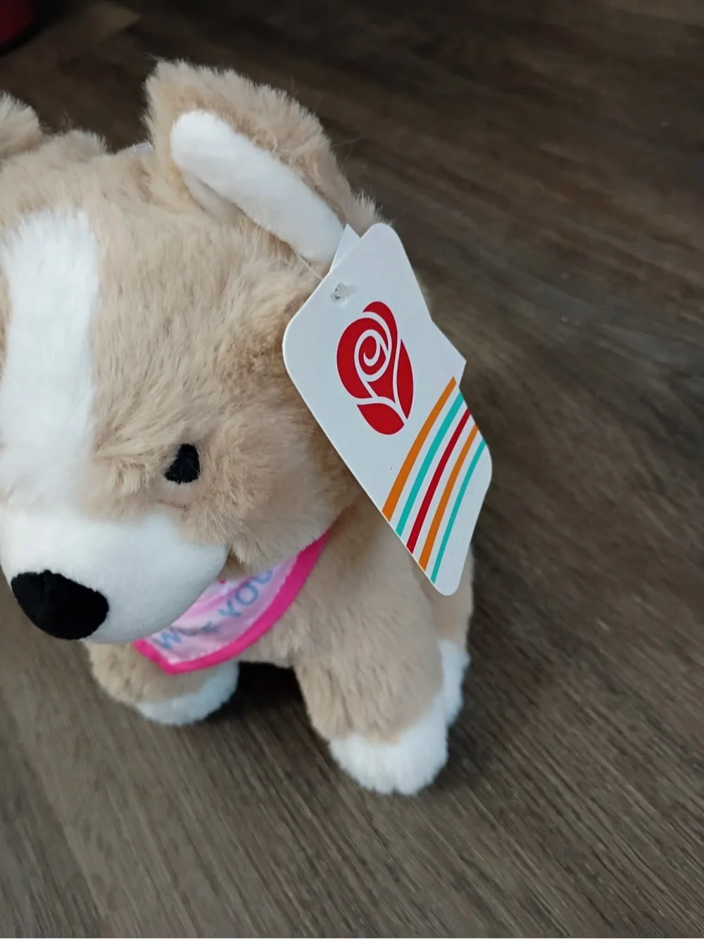 Target Plush Puppy with Pink Bandana